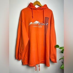 Crazy shirt Hawaii Colorado Vail 1999 Hoodie Orange Sweatshirt Vintage Size L